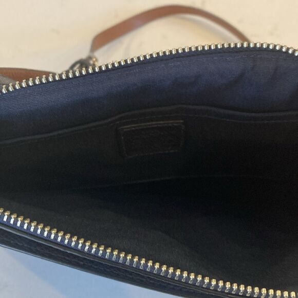 Coach Canvas Navy Blue Floral Cottagecore batik boho garden style Crossbody Bag - Picture 5 of 6